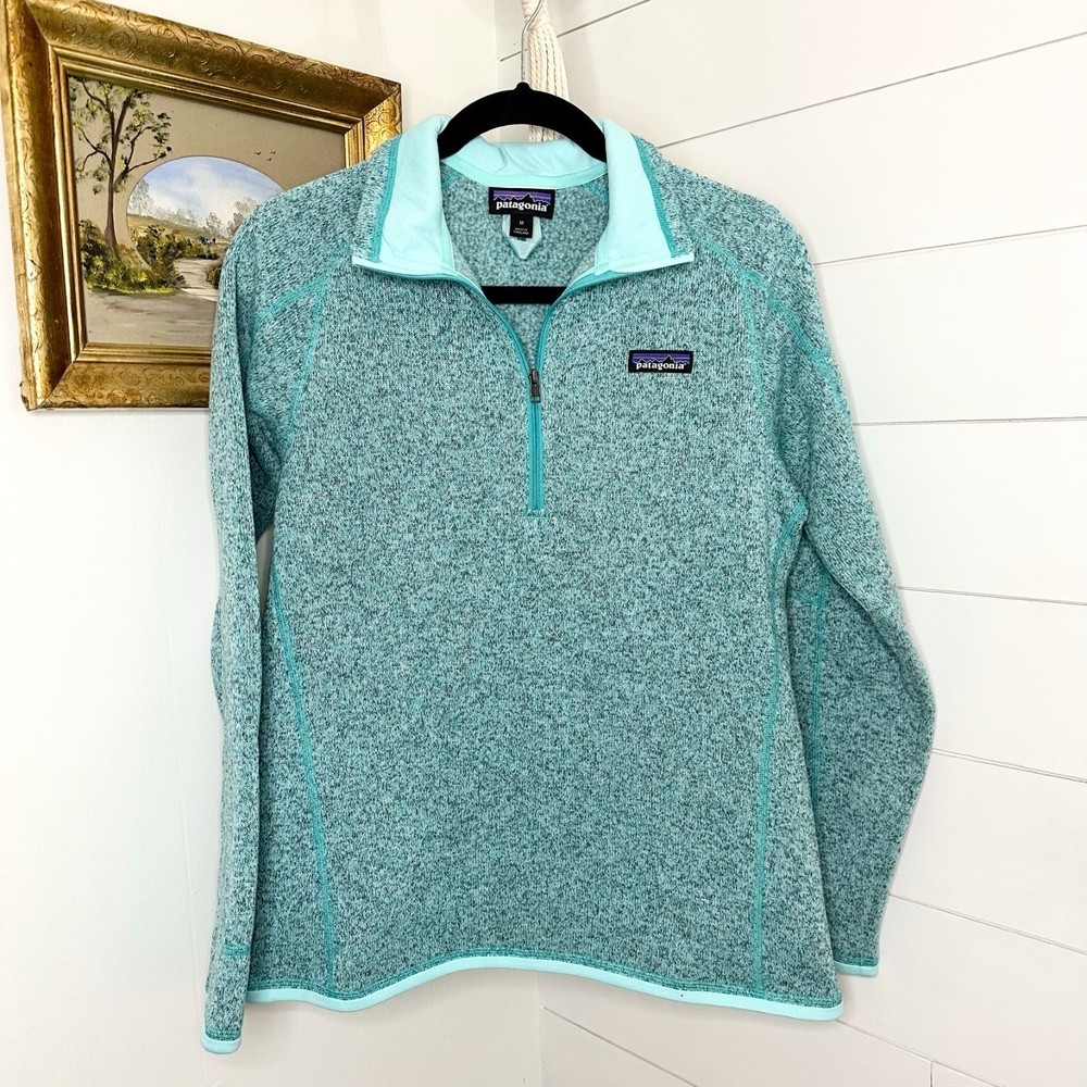 Patagonia Better Sweater 1/4 Zip Fleece Jacket Bend Blue Size Medium